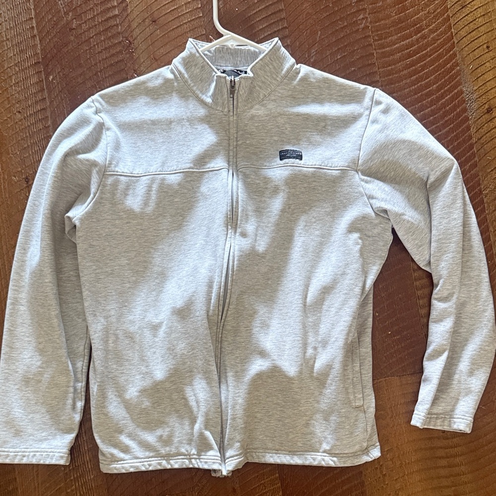 Travis Mathew Light Gray Kids Zip-Up Hoodie